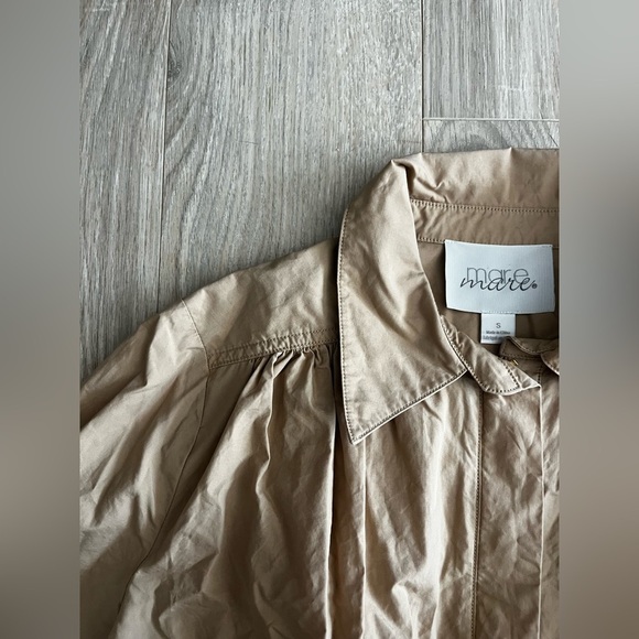 Anthropologie Mare Mare Long-Sleeve Collared Zip-Front Midi Dress - Small - Picture 4 of 10